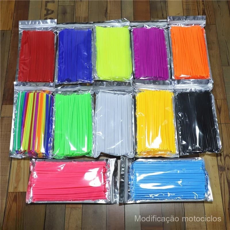 72PCS Capa Protetora de Raio de Pneu de Motocicleta e Bicicleta de 24cm Capa Decorativa