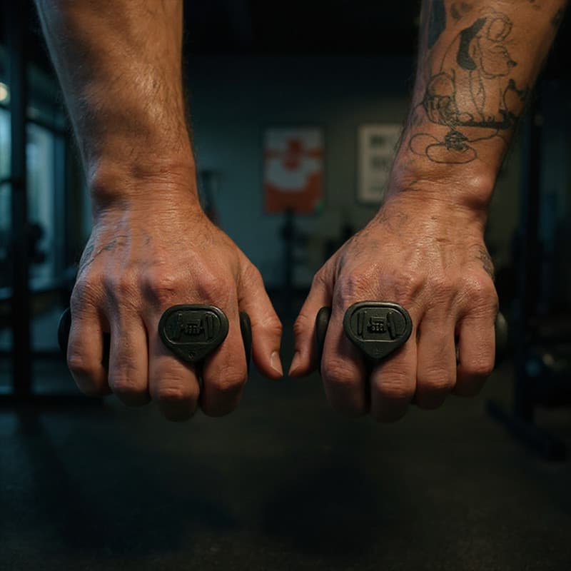 Suporte Original Entre os Dedos Academia Grip De Borracha Único Profissional