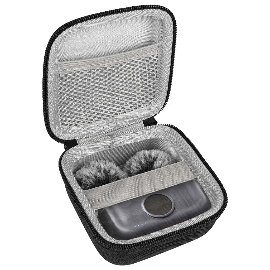 Estojo De Transporte Para Microfone Geekria Compatível Com Hollyland Lark M2 , A1 , Maono Wave T5 , Carregamento Boya BY