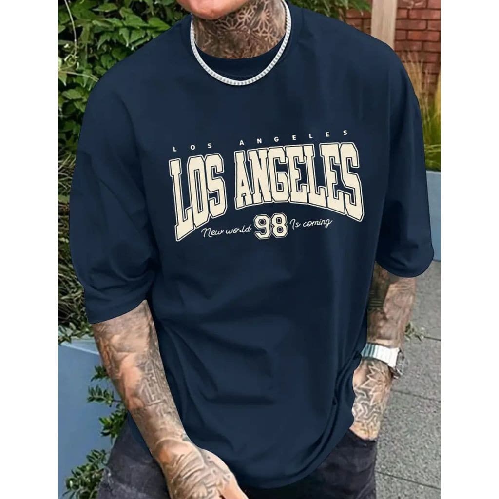 Camiseta Masculina Básica Los Angeles New World 98 Is Coming Feminina Algodão Camisa Plus Siza