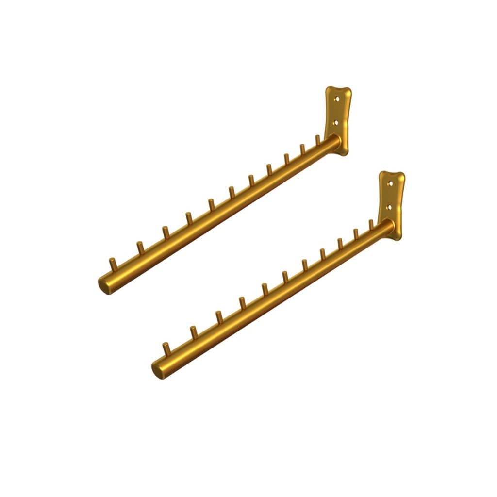 Kit 2 Araras para Roupa Loja RT - Dourado