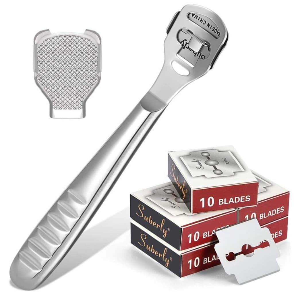 Raspador Removedor Pele Grossa Pé Calcanhar Mãos Calos Cortador Ralador de Aço Inox Desbastador