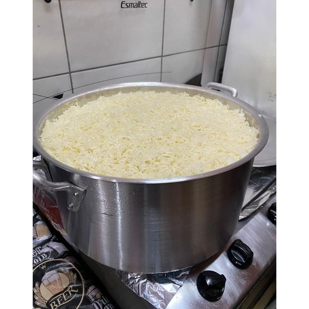 Panela Caçarola Alumínio Reforçado N 35 Cabe 1 Pacote de Arroz - Para Industria Hotel Restaurante Capacidade 16 Litros