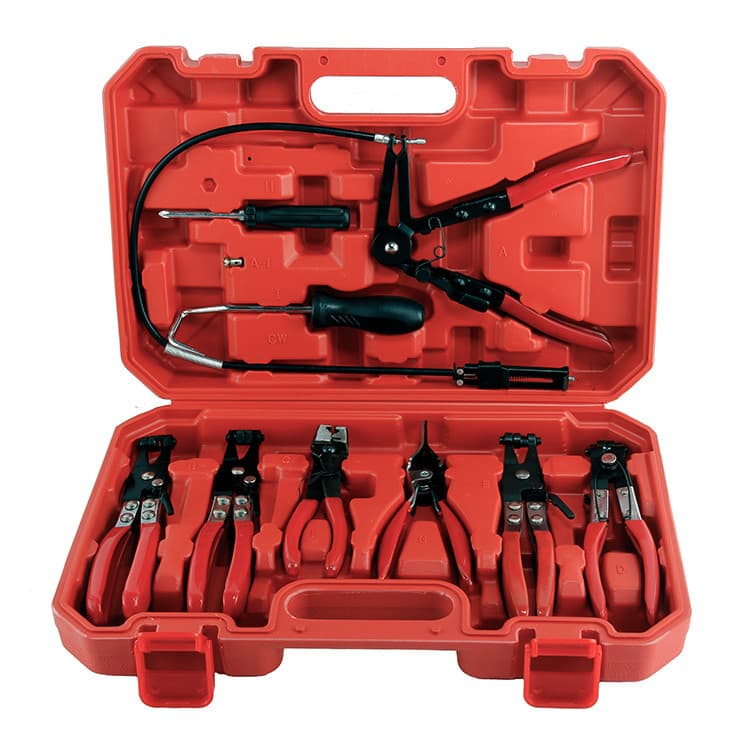 Kit Profissional 9 Peças Alicates para Braçadeiras de Mangueira Automotivas - Alta Durabilidade