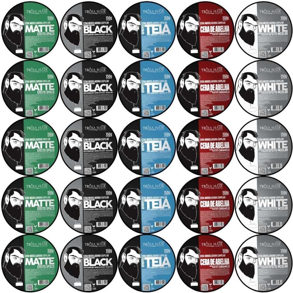 25 Pomadas Modeladoras Mistas 150g Atacado - Tróia Hair