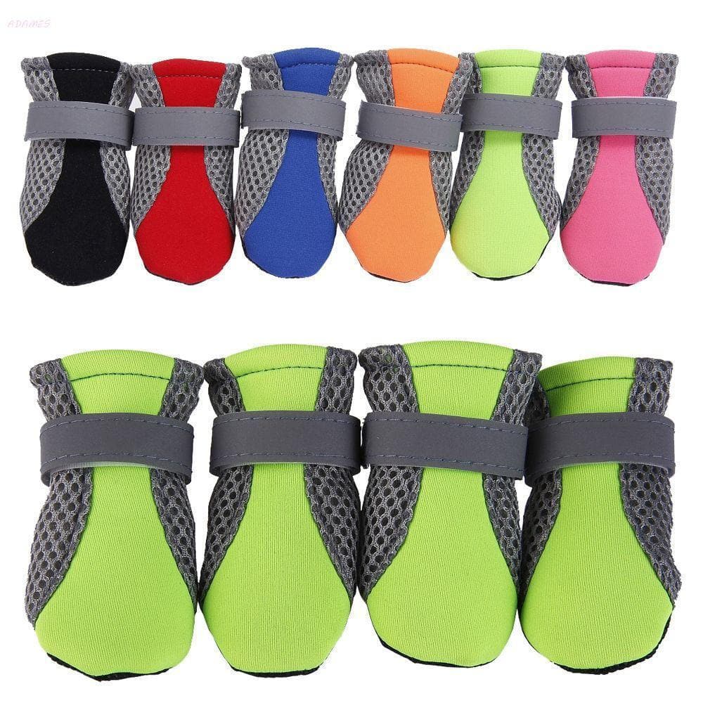 Sapatos Para Cães Protetores Seguros Antiderrapantes Pequenos E Grandes Com Listras Reflexivas Botas De Chuva Ani