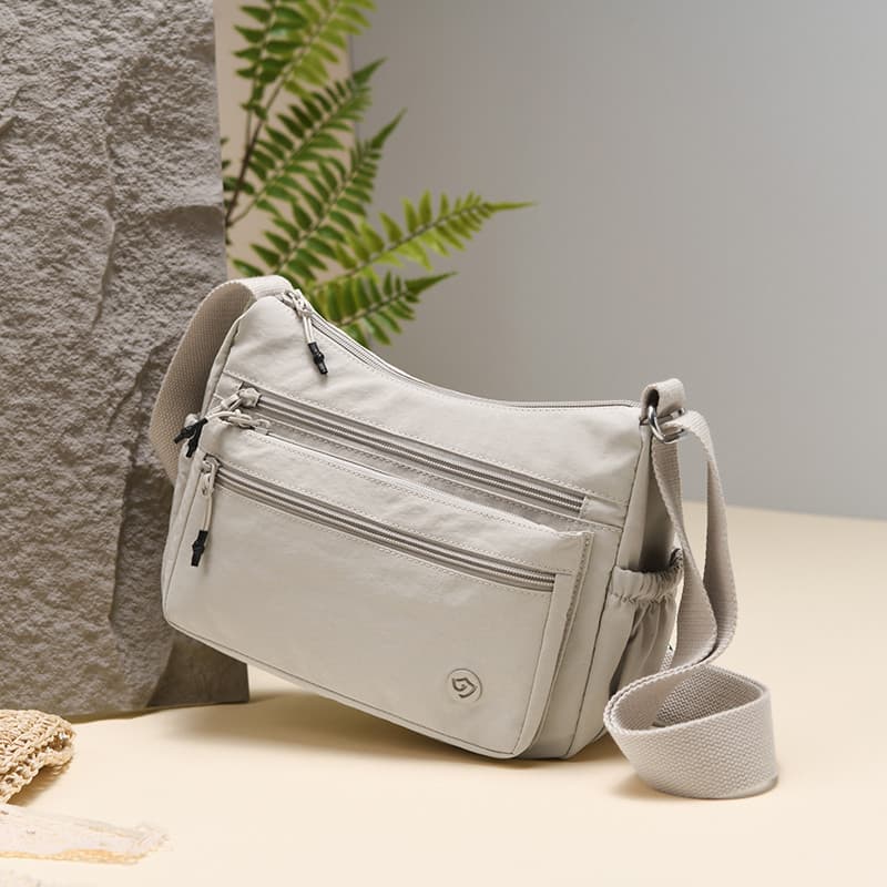 Mochila Casual feminina Jeronshi novo estilo Cross-corpo bolsa de ombro Multi-camada de grande capacidade Oxford pano mã