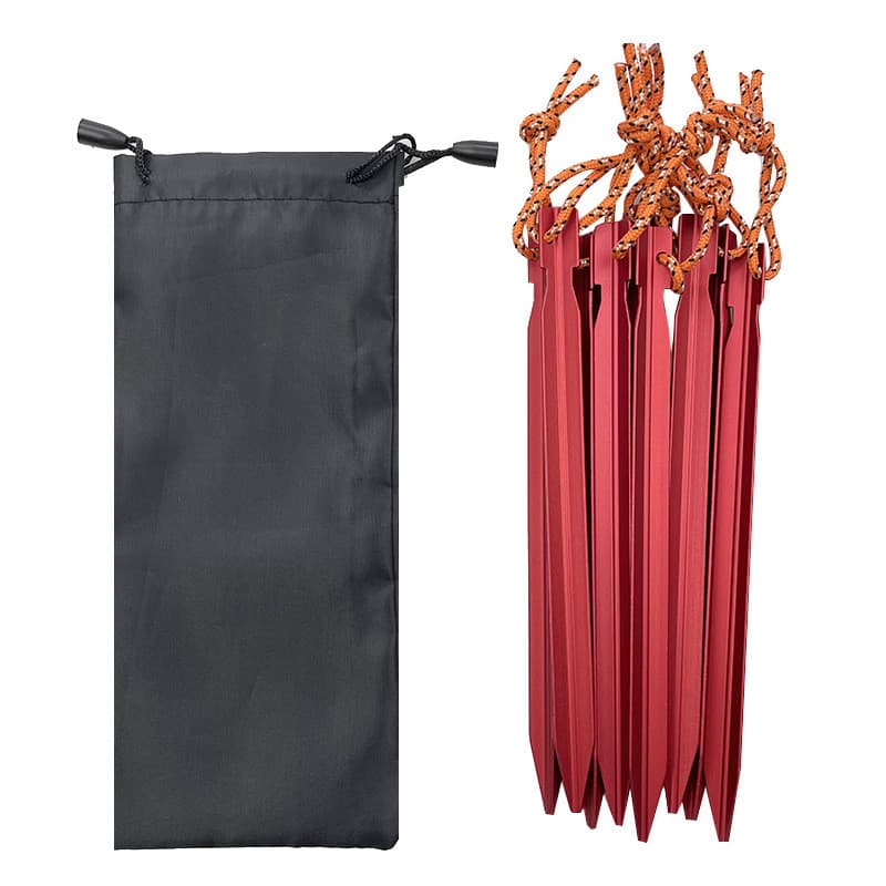 Tenda ao ar livre dossel pregos à terra conjunto de liga alumínio acampamento equipamentos suprimentos negrito fixo esta