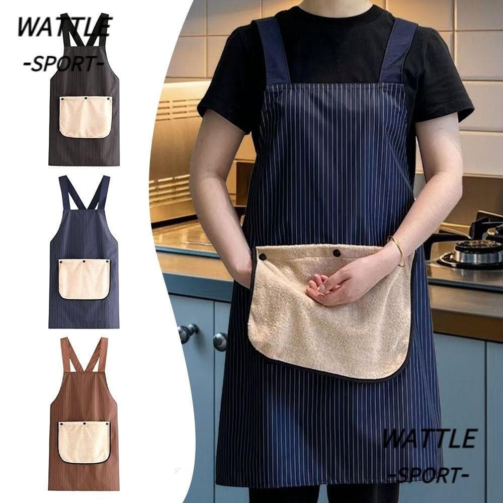 Babadores Para Cozinhar WATTLE , Avental De Cozinha Antiincrustante À Prova D'água , Roupas De Trabalho Catering Sem Man