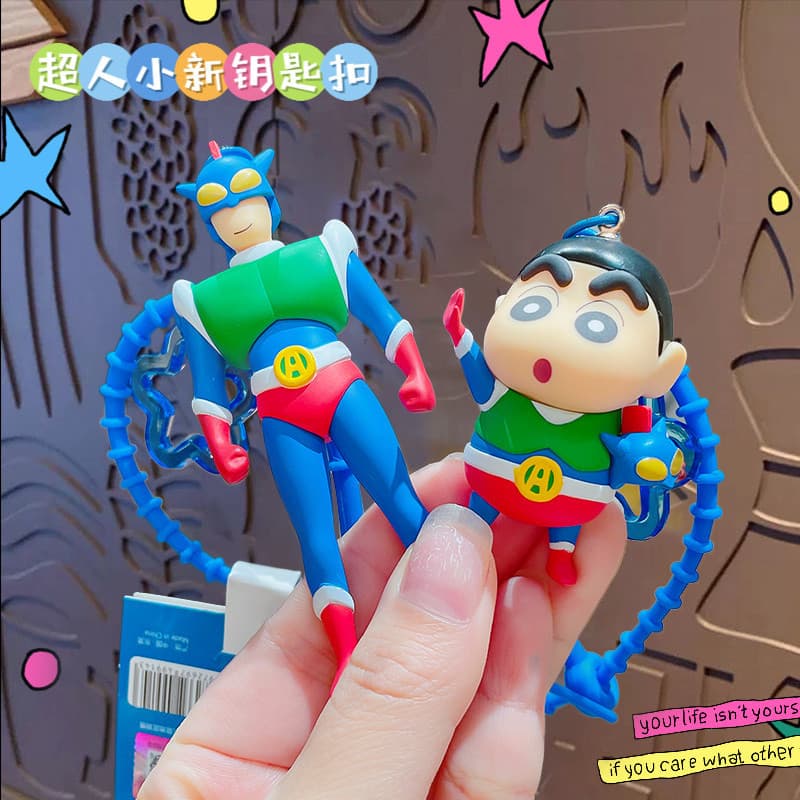 Genuíno Crayon Shin-Chan carro chaveiro requintado feminino mochila pingente mochila jóias boneca presente masculino