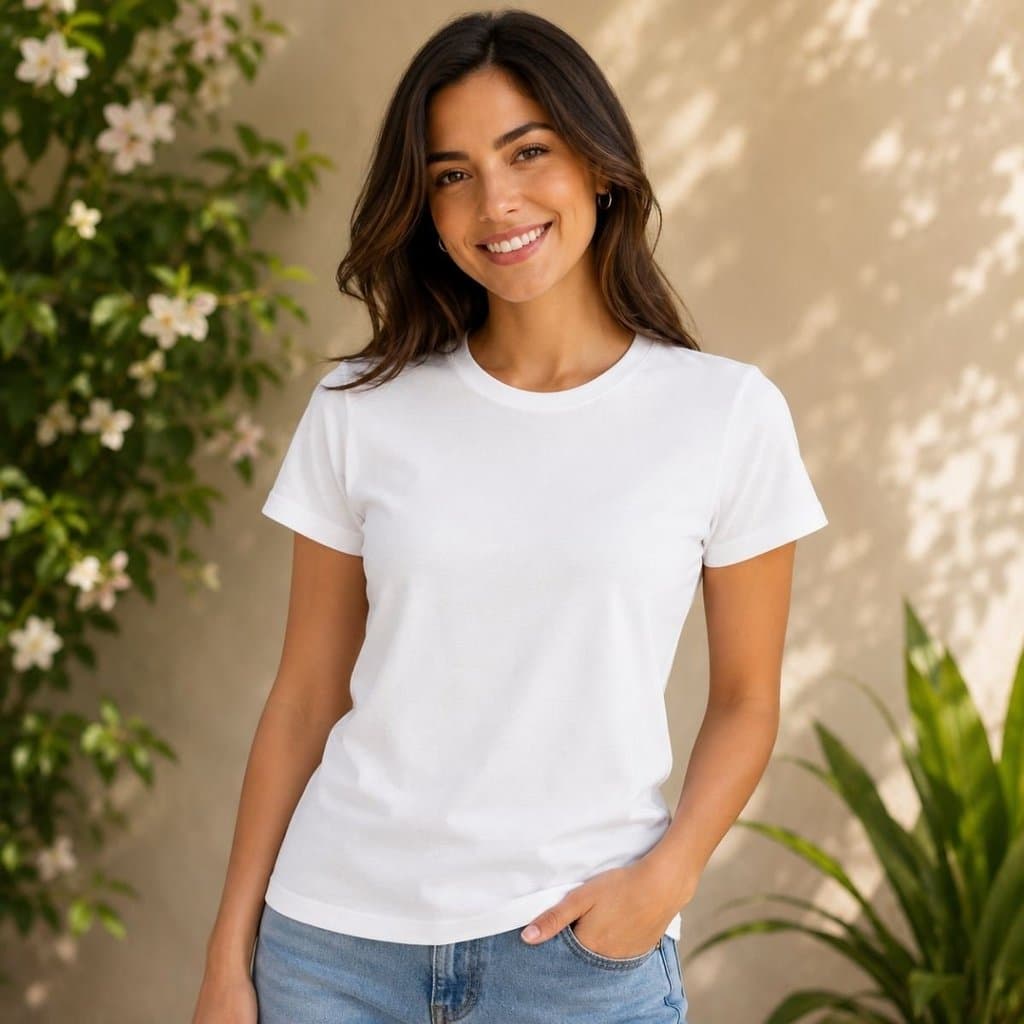 Camiseta Fitness Feminina Manga Curta Branca