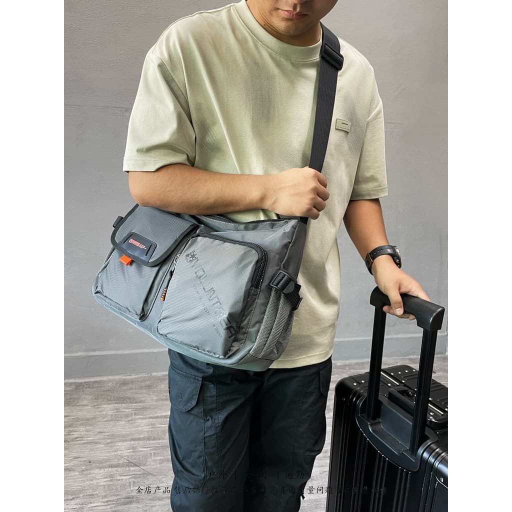 Walondier Bolsa mensageiro de ombro Casual leve com vários bolsos Oxford Bolsa de pano de Nylon de grande capacidade Bol