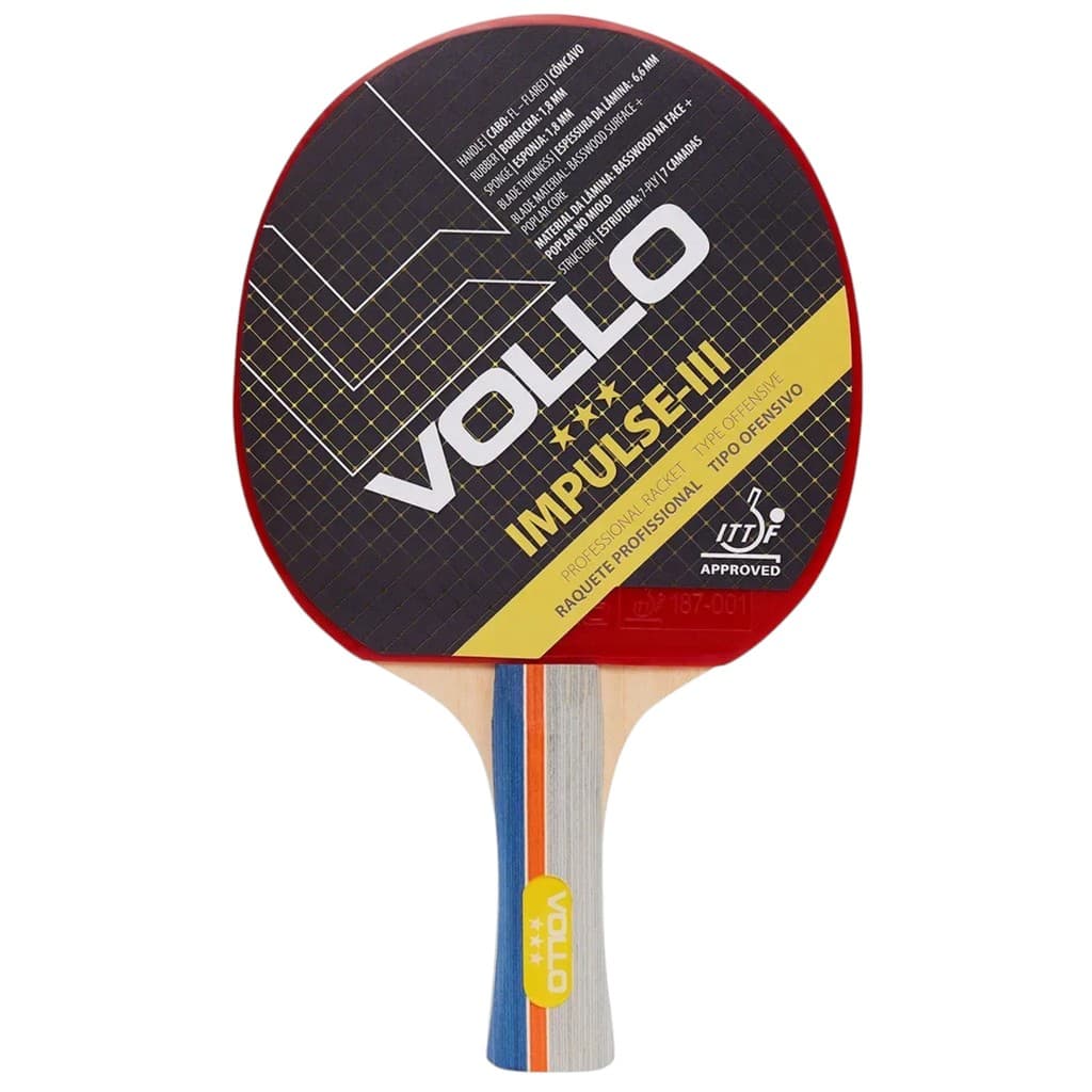 Raquete De Tênis De Mesa Ping Pong Impulse Iii Vollo Aprovada Ittf