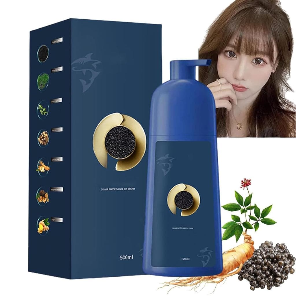 Tintura de Cabelo Qiweitang, Creme de Tintura de Cabelo com Caviar, Tintura de Cabelo com Proteína de Caviar Zhihuashi,
