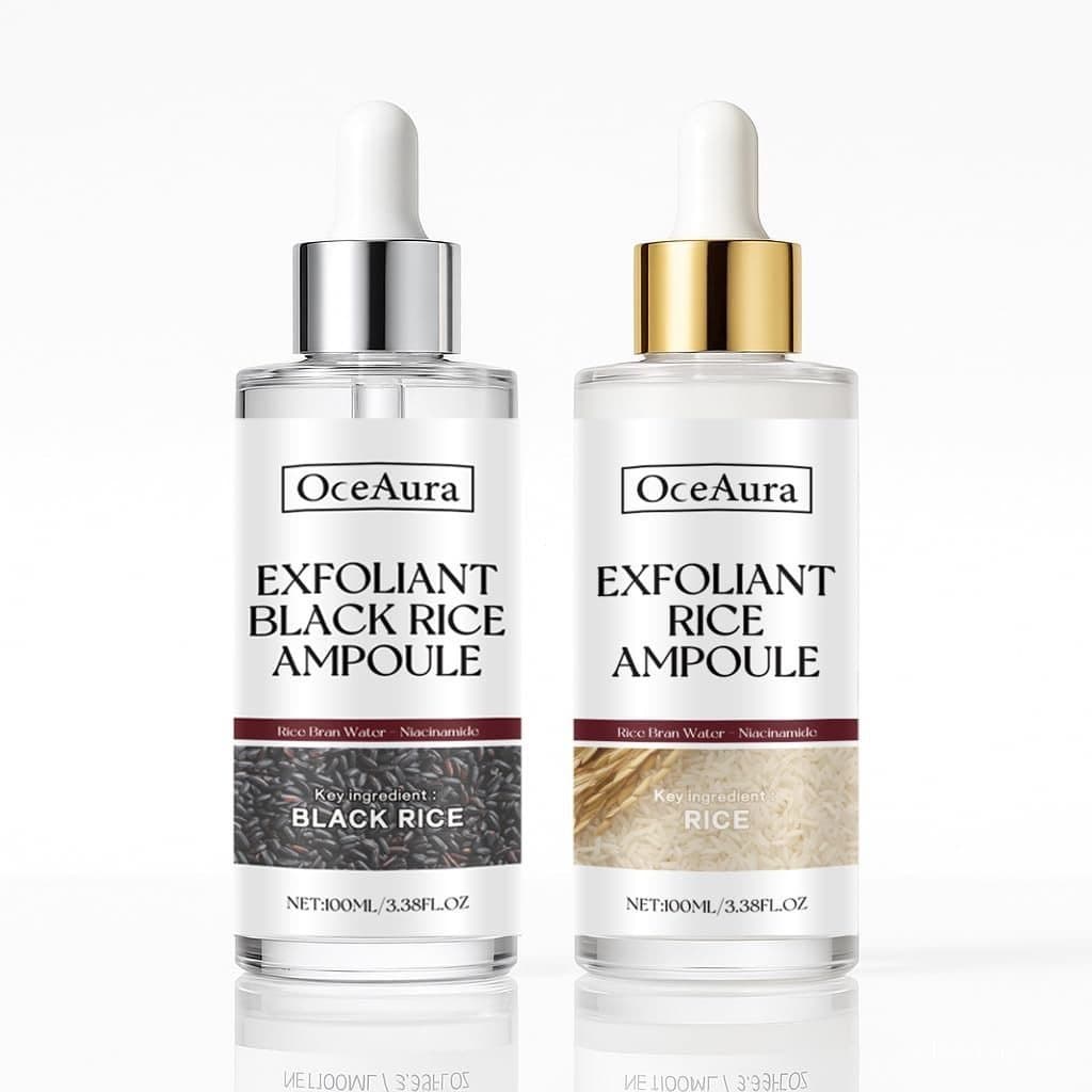 Peel Shot, Ampola Esfoliante de Arroz – Fórmula Esfoliante de Arroz Preto e Branco para Todos os Tipos de Pele, Solução