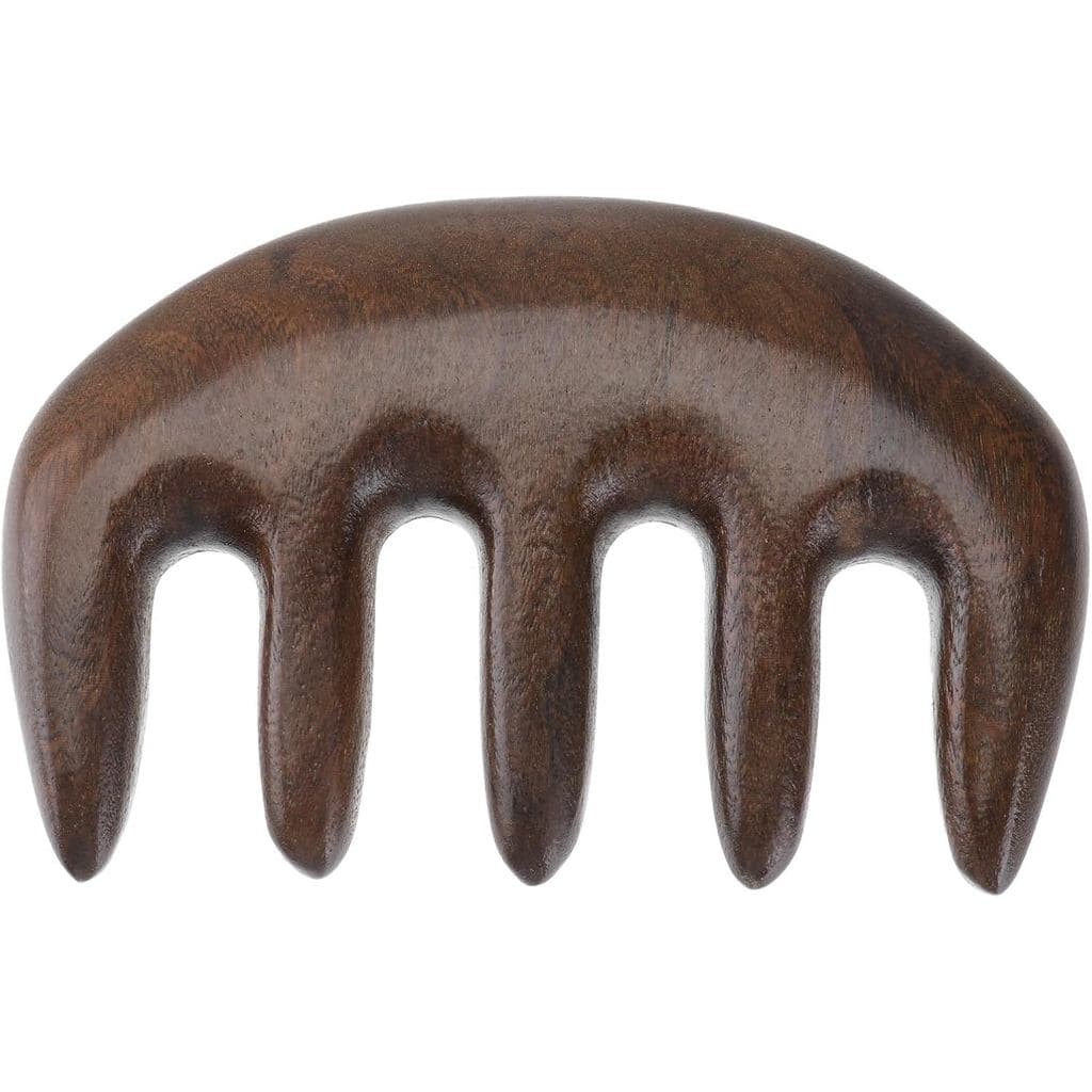 Pente de Massagem de Madeira de Sândalo com Dentes Largos e Espessos, Ferramenta para Massagem do Couro Cabeludo, Cuidad