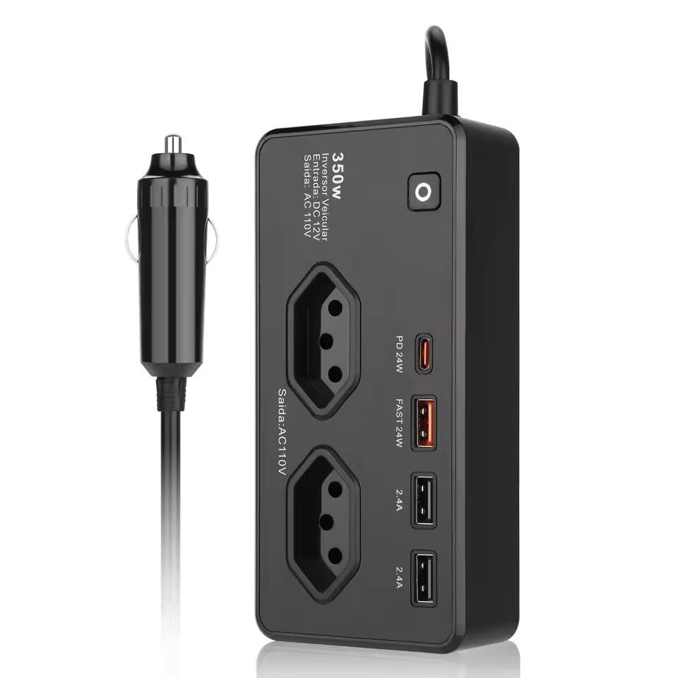 Inversor Conversor 350w 12v Para 110v Tomada + Usb Turbo