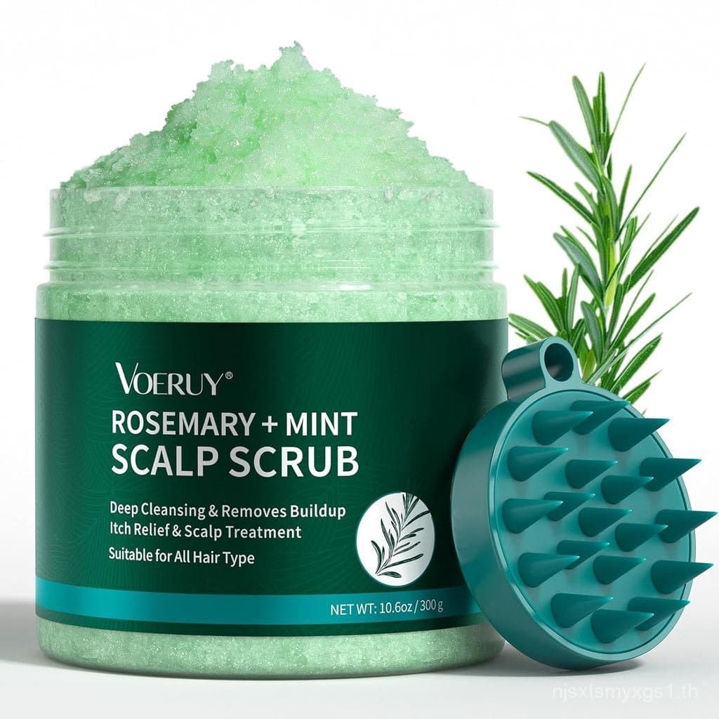 Esfoliante Capilar, Shampoo Esfoliante Capilar com Alecrim, Tratamento Capilar 2 em 1 com Óleo de Menta, Tratamento Capi