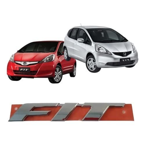 Emblema Mala Letreiro Fit Honda Fit 2009 A 2014 Prateado