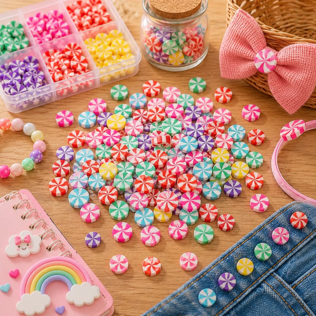 Fimo Fatiado Candies 10g Nail Art Slime Artesanato Laços Scrapbook Decoração Unhas