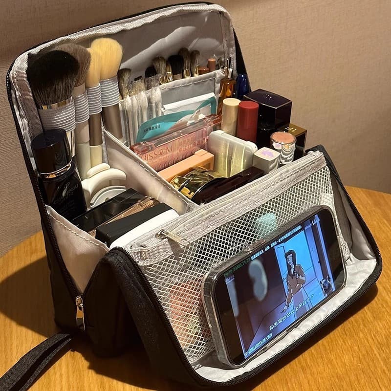Estojo dobrável para lápis, bolsa cosmética, compartimento Vertical portátil, grande capacidade, 2025, novo saco de arma