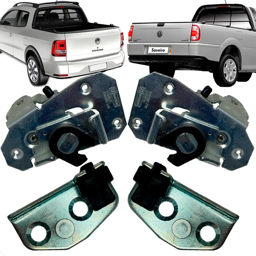 Kit Fechadura Batente Tampa Traseira Caçamba Saveiro