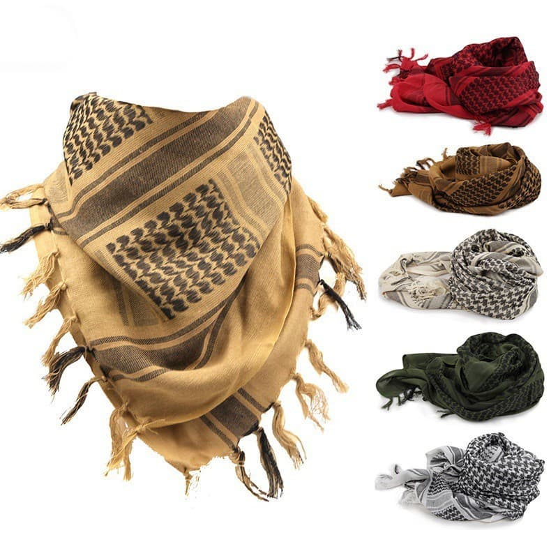 Lenços e xales jacquard de estilo árabe – leves, à prova de vento, com estampas camufladas de estilo étnico, adequados p