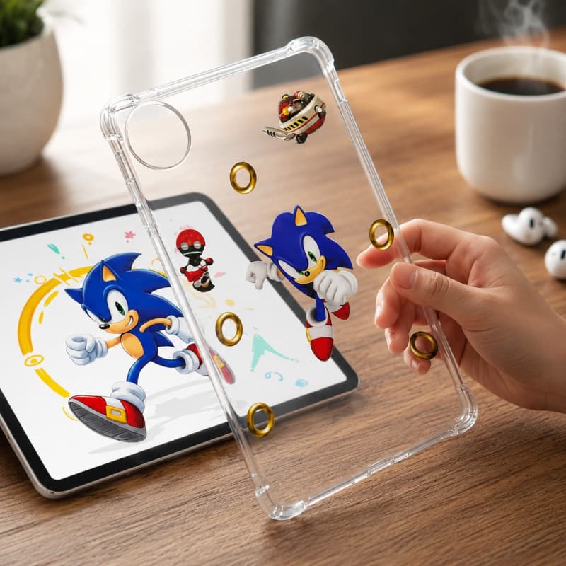 Capa Transparente Sonic Redmi Pad Se 8.7💥/ Ideal para Crianças Design Gamer + Proteção
