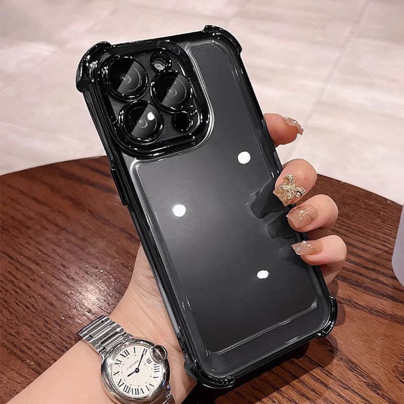 Capa transparente para celular à prova de choque aplicável a iPhone 17 16 15 Pro Max Espaço Acrílico Airbag Capa