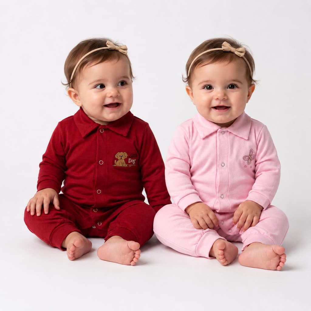 Kit 2 Macacão Infantil Bebê Menina Básico Super Confortável Macio e Leve Lançamento Promoção Envio Rápido