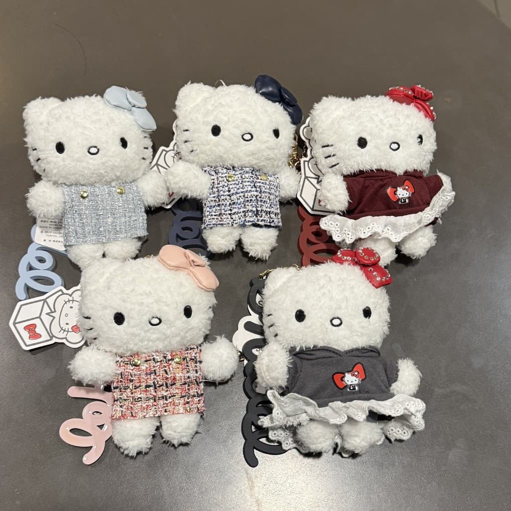 Sanrio Tendências Da Moda Hello Kitty Plushie Brinquedo Bonito Pelúcia KT Chaveiro Saco Pingente Presente Das Crianças