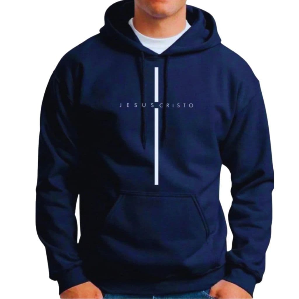 Casaco de Frio Cristão Jesus Cristo | Moletom Masculino Gospel com Capuz
