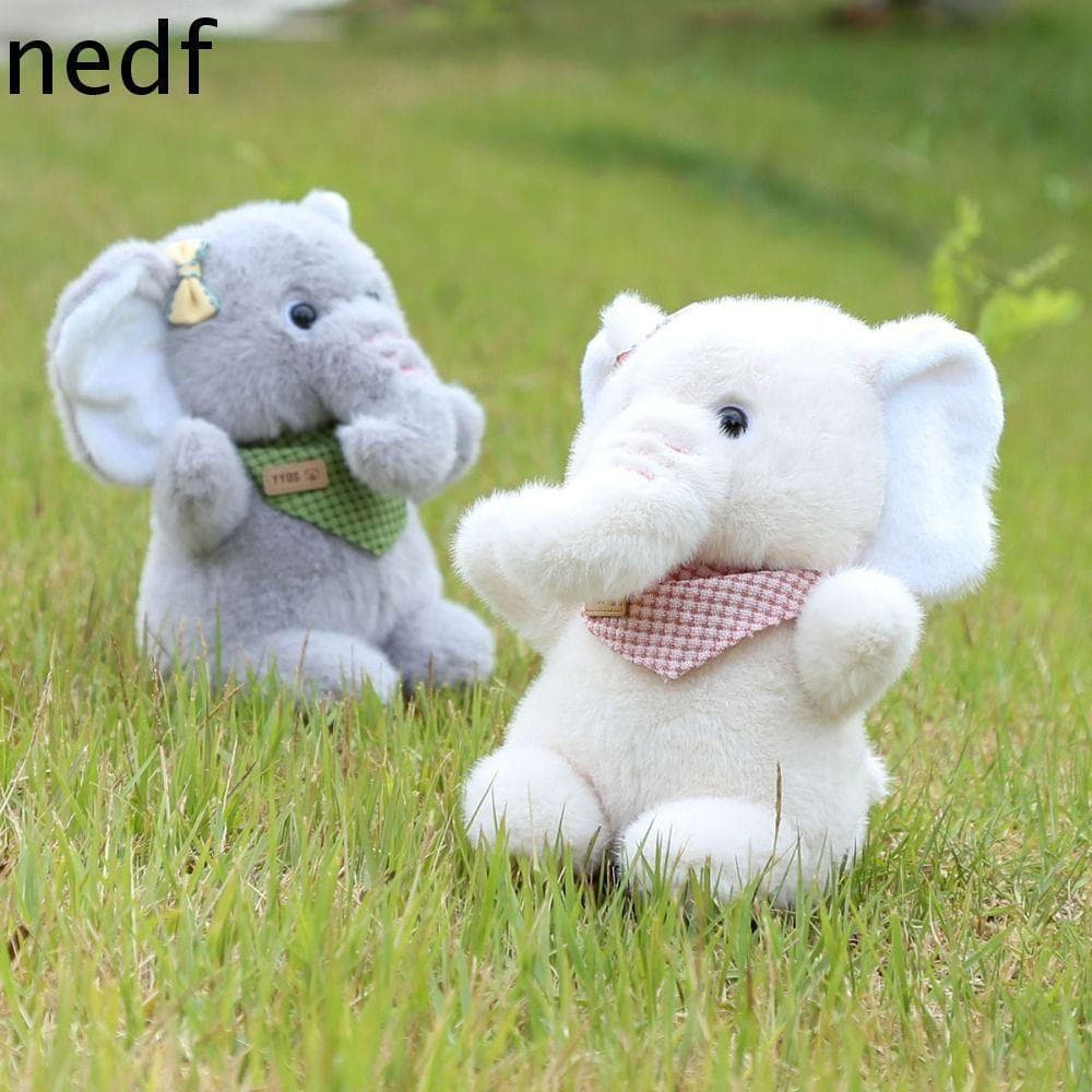 NEDFS Abraçando Brinquedo De Pelúcia , Boneca Elefante Bowknot De Algodão PP , Cachecol Confortável Macio