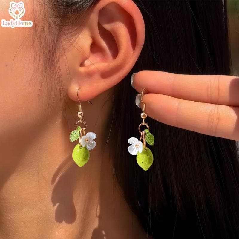 LADYH Brincos De Limão Personalizados Com Manga Longa , Pendurados De Frutas De Verão , Joias Boêmias Versáteis , Presen
