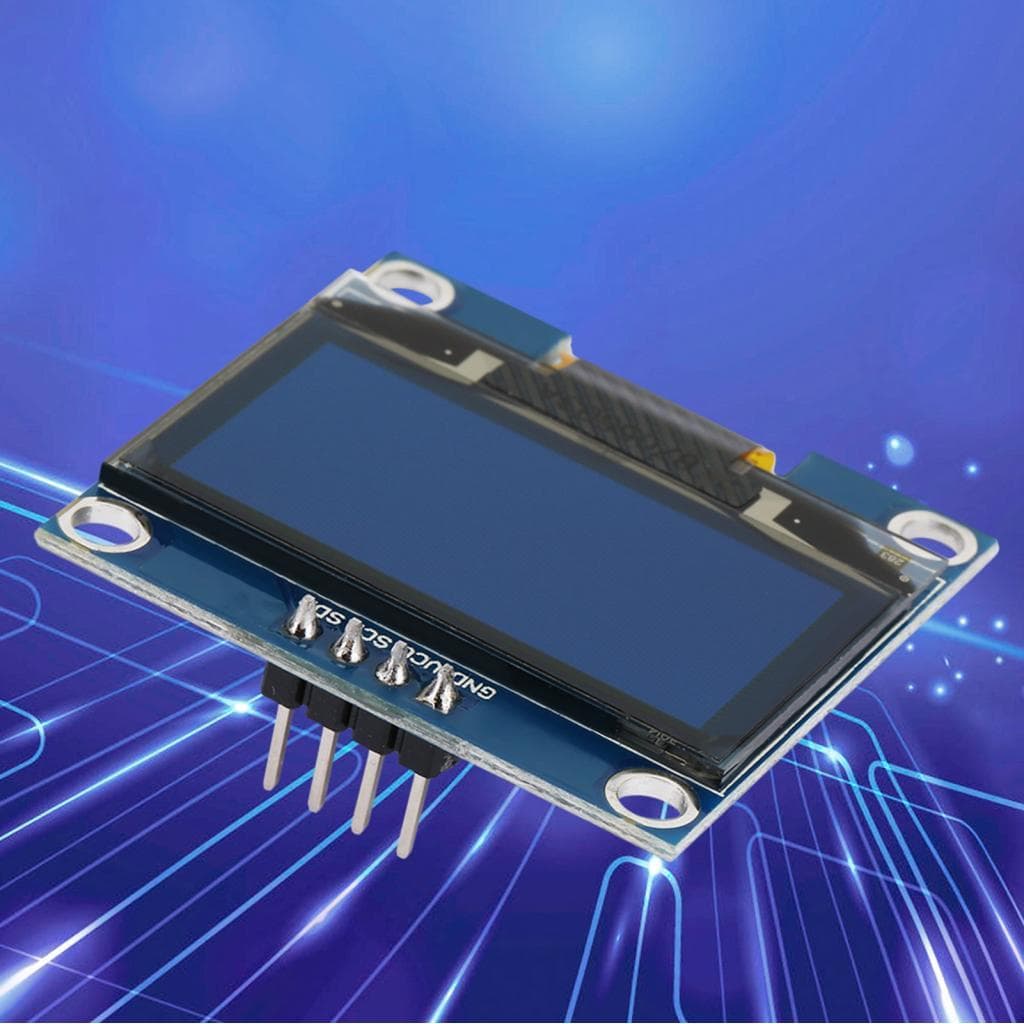 SHUAIGUO Módulo de exibição OLED de 1,3 polegadas Cor de texto azul I2C Comunicar resolução 128X64 Tamanho pequeno