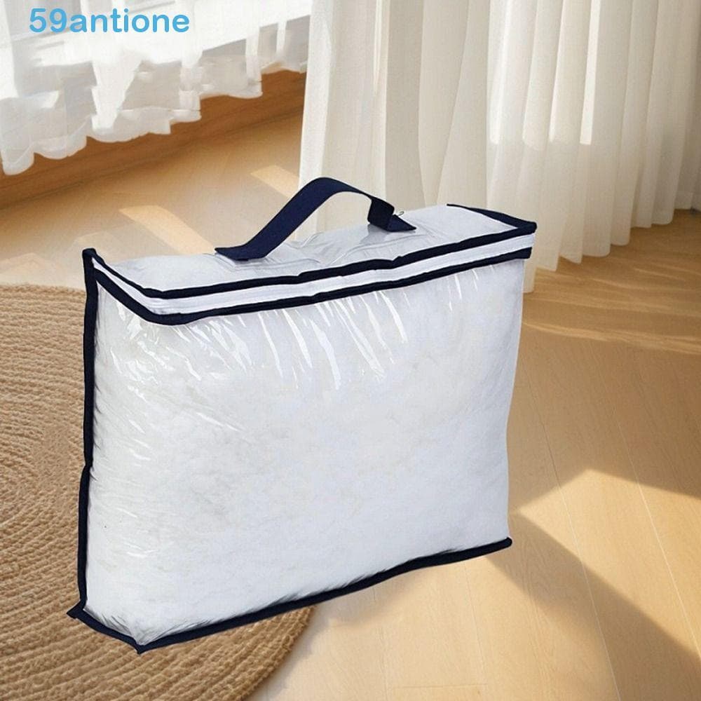 Recipiente De Armazenamento De Travesseiro De Cobertor ANTIONE , Sacos Colcha De PVC À Prova D'água , Transparentes