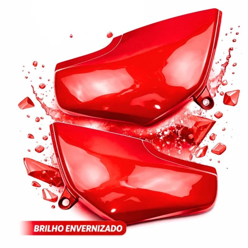 Carenagem Par Tampa Lateral Cg Titan 125 Vermelho 1995 1996 1997 1998 1999 Vermelho Maceió Vermelho Guarau