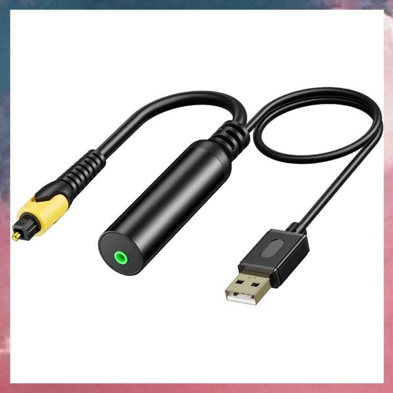 (Rbq X) Cabo De Áudio Óptico De Fibra Digital USB Porta Quadrada SPDIF Para Conversor De 3.5 Mm Conexão Amplificador