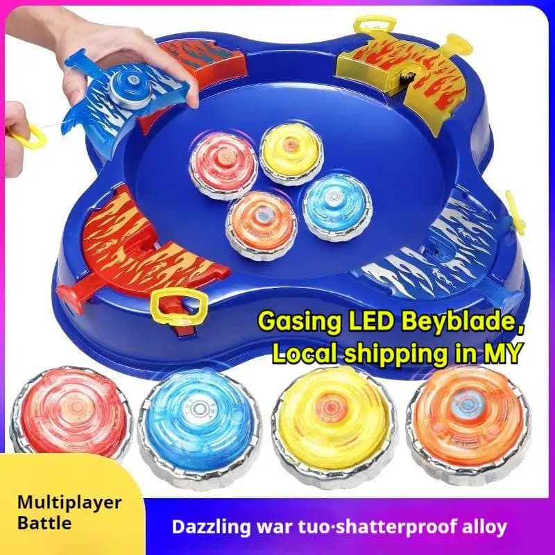 Brinquedo de Duelo com Giroscópio Luminoso, Material de Liga, Giroscópio Beyblade, Jogo Interativo Multijogador