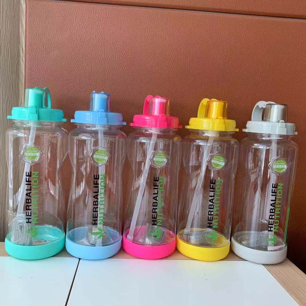 Combolai Garrafa de água transversal Copo espacial de grande capacidade 2000ml Malásia Garrafa de palha com alça de 2L d