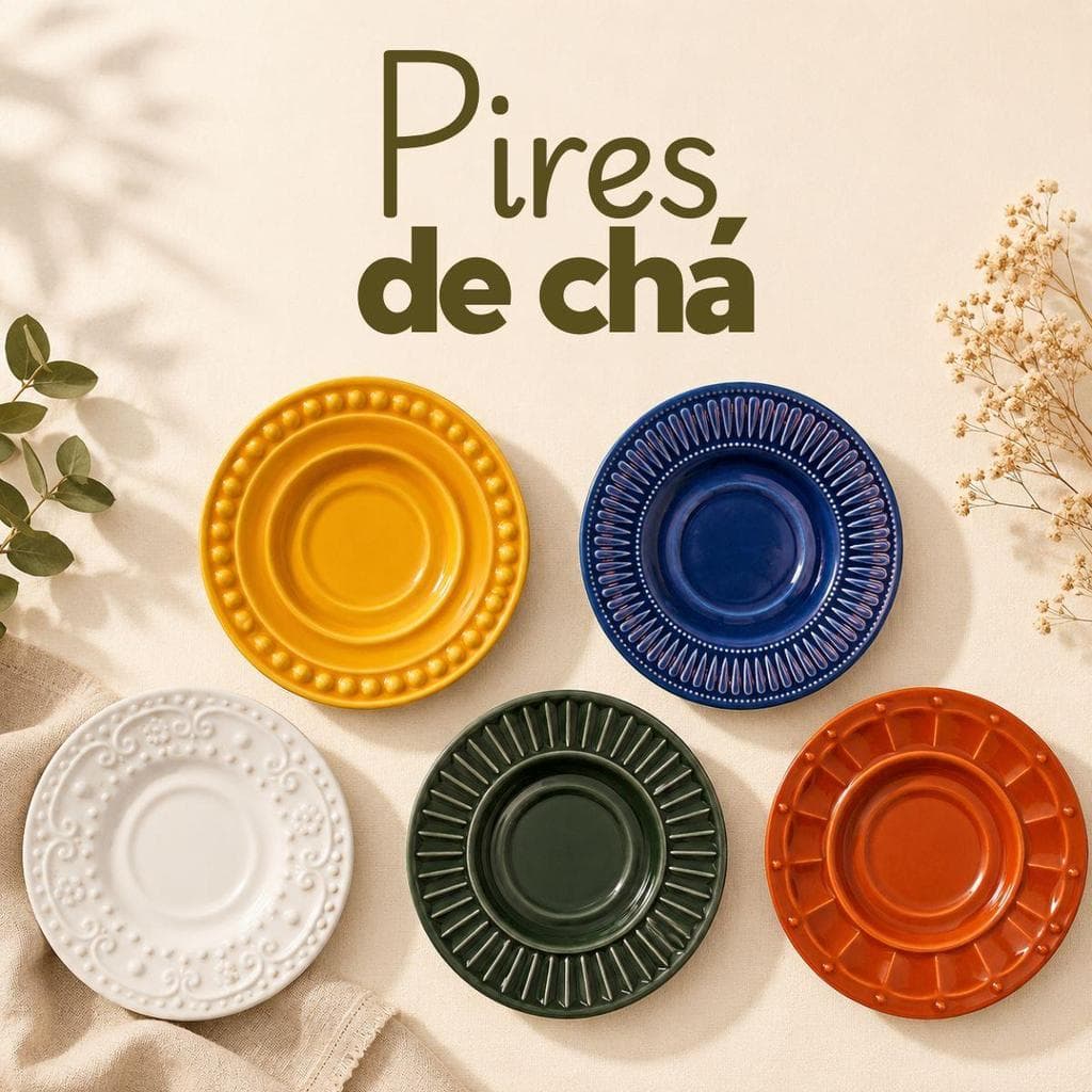 Pires de Chá Avulso em Cerâmica Porto Brasil 14cm 2° Class. - 1 unid.