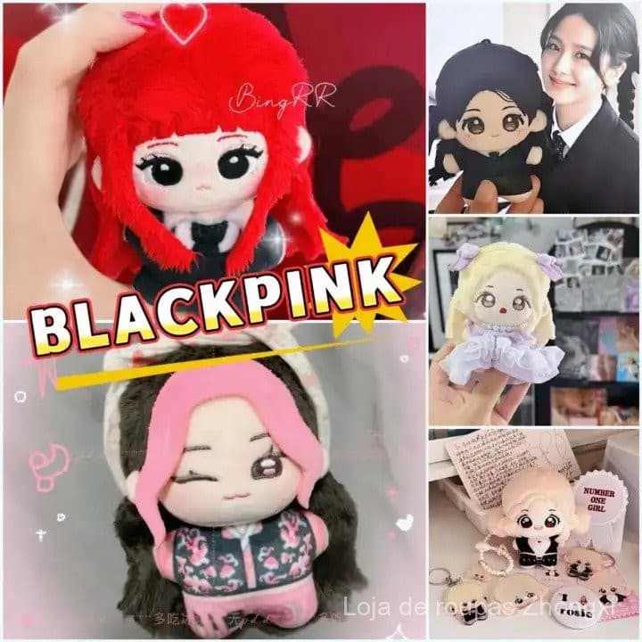 Boneca de Pelúcia KPOP BLACKPINK JISOO JENNIE ROSÉ LISA 10cm Brinquedo Fofo de Celebridade Coreana Presente XMTF 65 C2IN