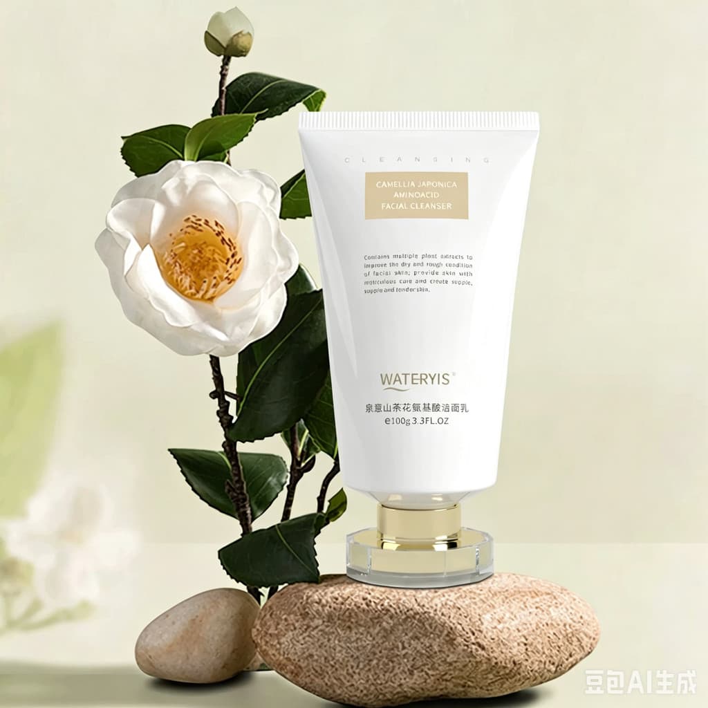Quanyi Camellia Aminoácido Limpador 100g Limpador Facial Suavemente Limpo Poros Controle de Óleo Hidratante Não Apertado