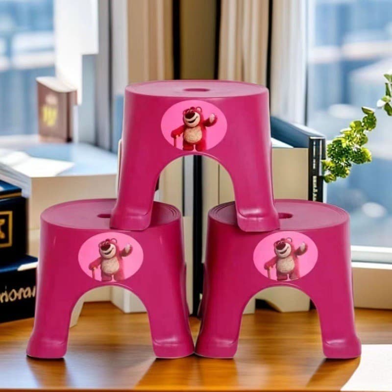 Morango urso baixo fezes influenciador assento fezes dos desenhos animados sapato mudando fezes sala de estar banheiro f