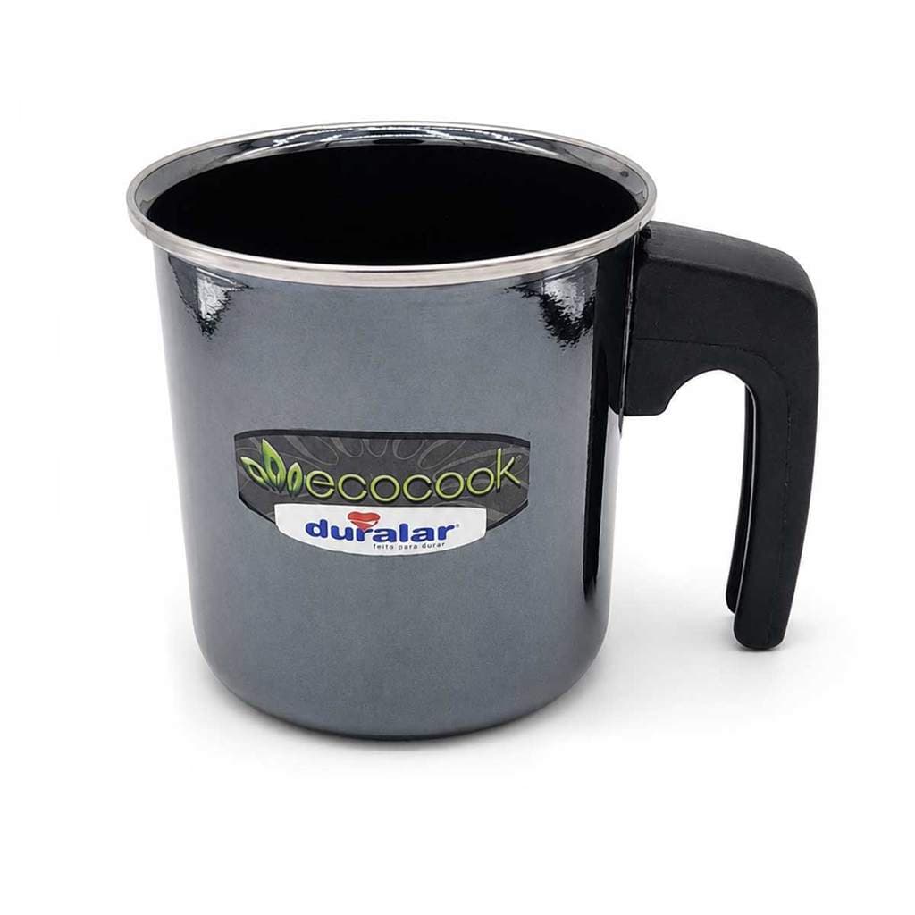 Leiteira Esmaltada Aço Carbono 12cm 1,1L N12 Preto Onix