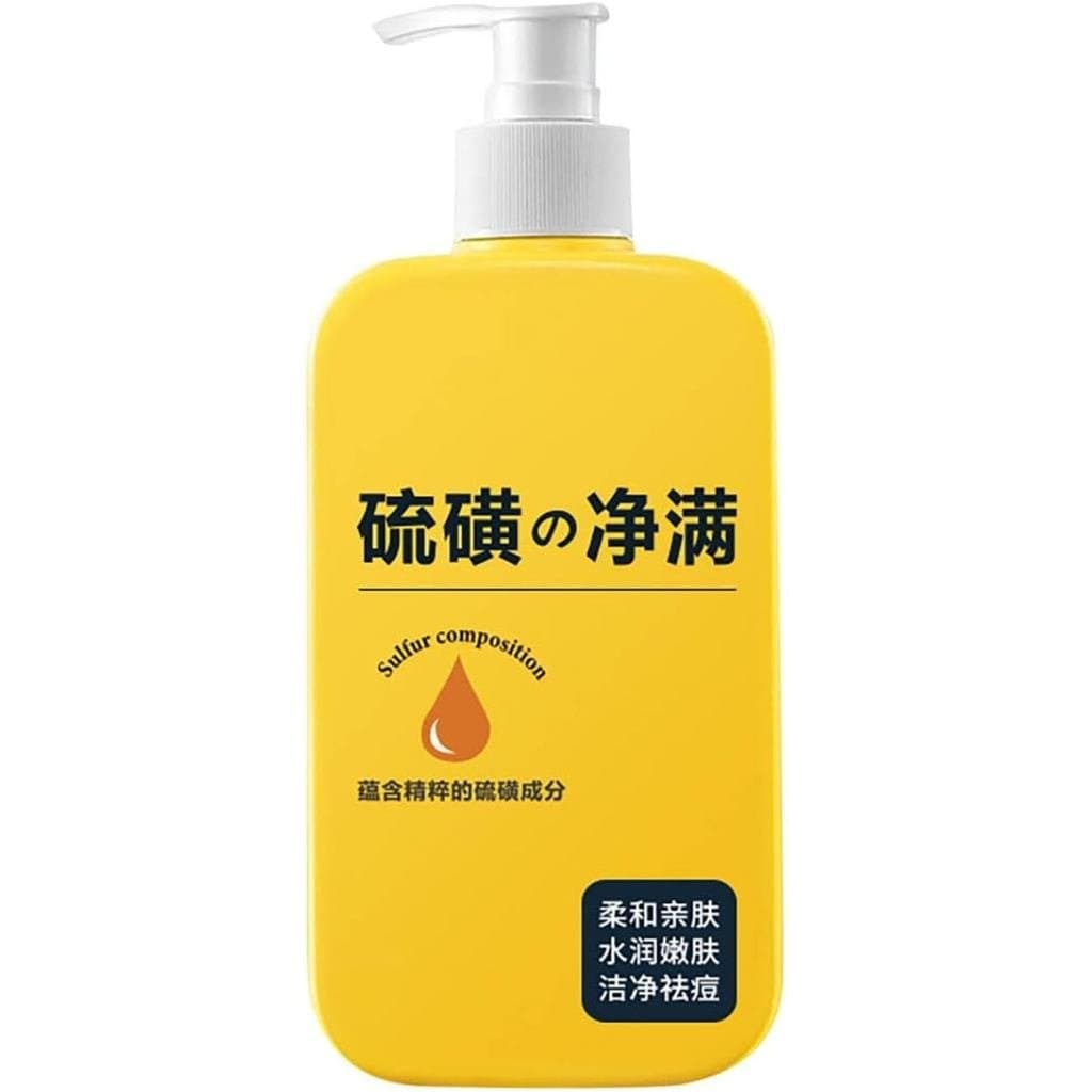 Sabonete Líquido de Enxofre para Remoção de Ácaros, Gel Hidratante de Limpeza Diária Suave para Mulheres e Homens (1)