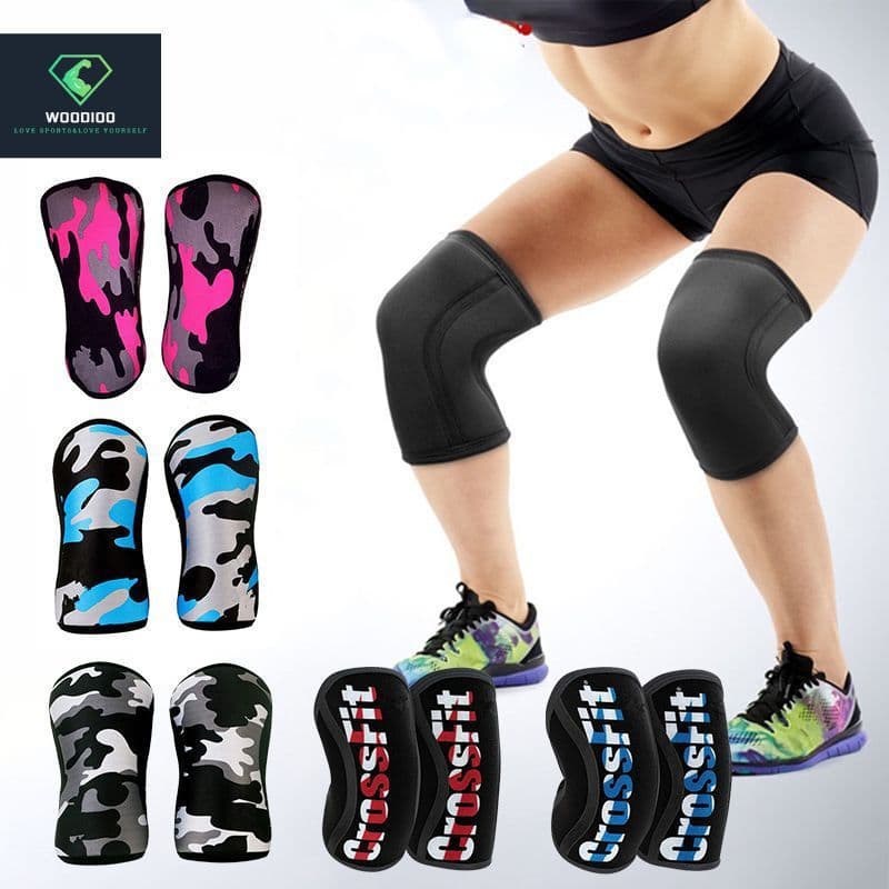 1 Pcs 7mm Joelheiras De Compressão/Neoprene/Suporte De Joelho/Treino/Crossfit/Bodybuilding