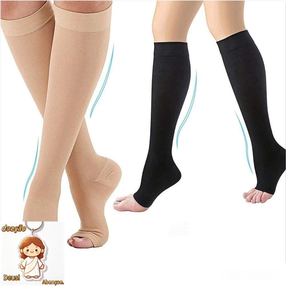 Meias De Compressão Medical S-XXL Prevenir Varizes Toeless Suporte Mangueira para Mulheres Homens