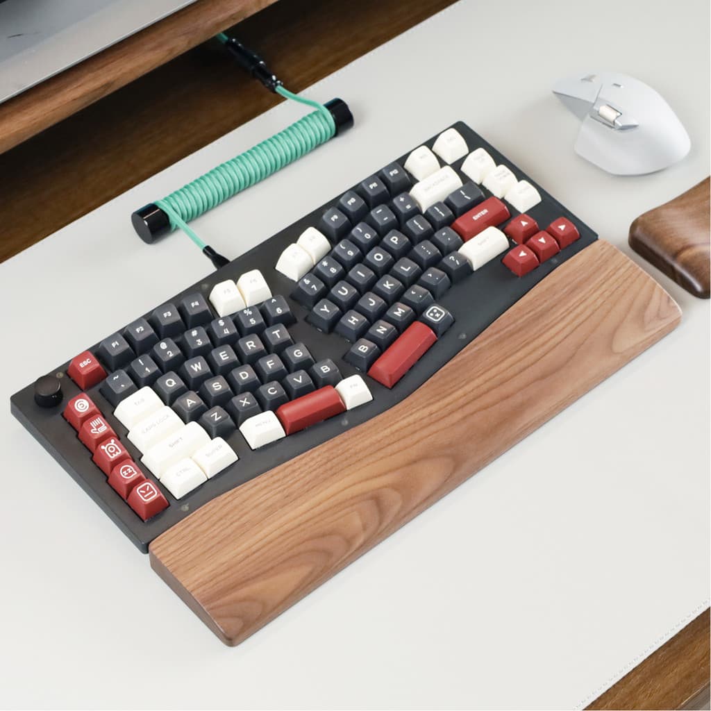 Descanso de teclado alienígena curvo exagerado Q10 Q14pro Q13 Q8 sping Palm Rest Alcie Descanso de pulso