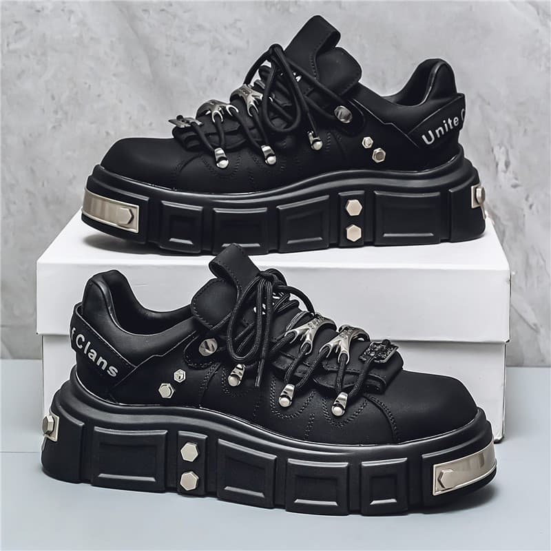 Sapatos Masculinos Novo Estilo Na Moda All-Match Casuais Com Sola Grossa Plus Size